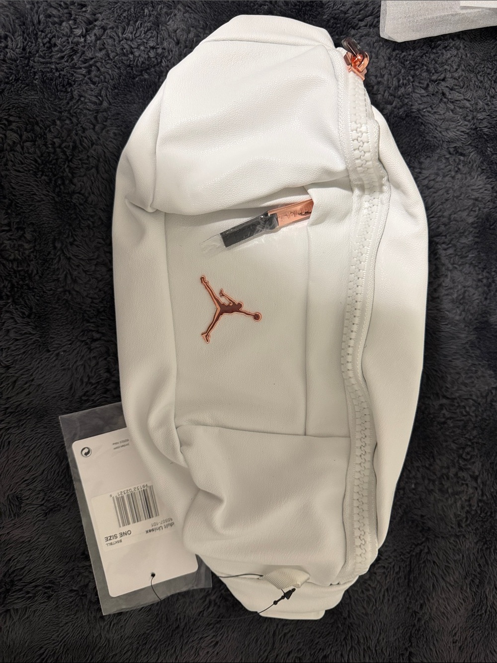 Jorden/Nike Fanny pack white leather and rose gold hardware